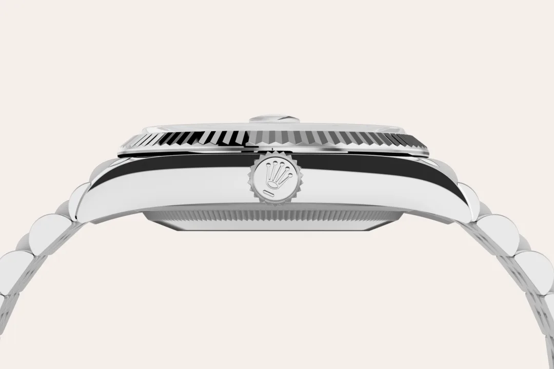 rolex Datejust em Rolesor branco – combinação de aço Oystersteel e ouro branco, M126234-0051 - Sara Joias