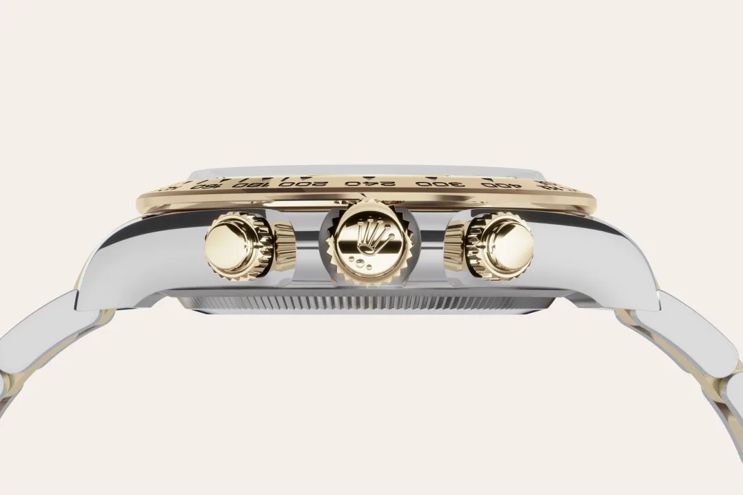 rolex Cosmograph Daytona em Rolesor amarelo – combinação de aço Oystersteel e ouro amarelo, M126503-0003 - Sara Joias