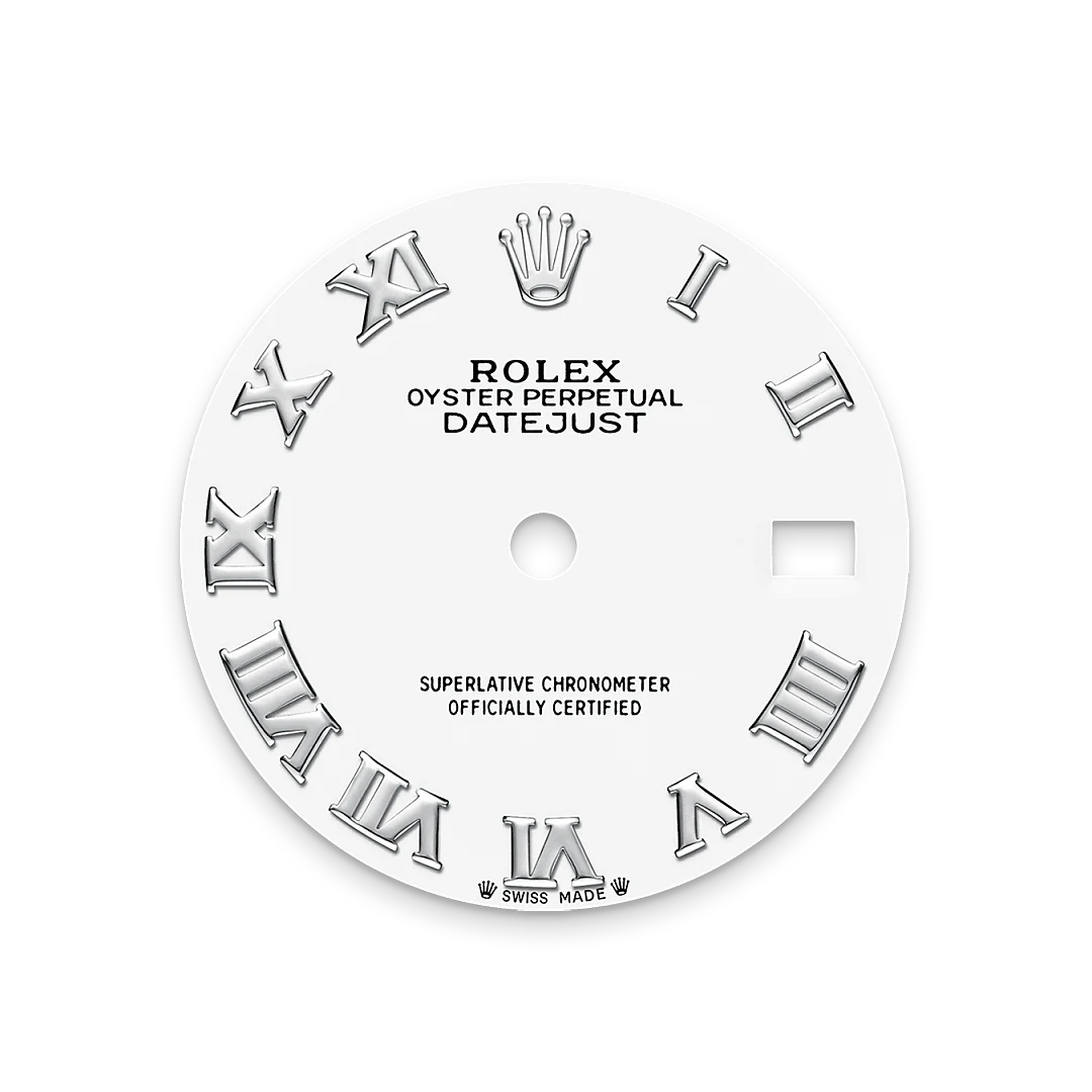 rolex Lady-Datejust em Rolesor branco – combinação de aço Oystersteel e ouro branco, M279174-0020 - Sara Joias