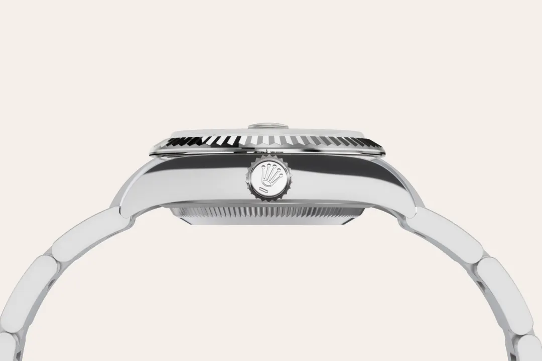 rolex Lady-Datejust em Rolesor branco – combinação de aço Oystersteel e ouro branco, M279174-0020 - Sara Joias