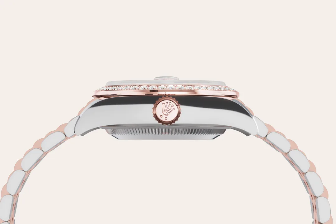 rolex Lady-Datejust em Rolesor Everose – combinação de aço Oystersteel e ouro Everose, M279381RBR-0013 - Sara Joias