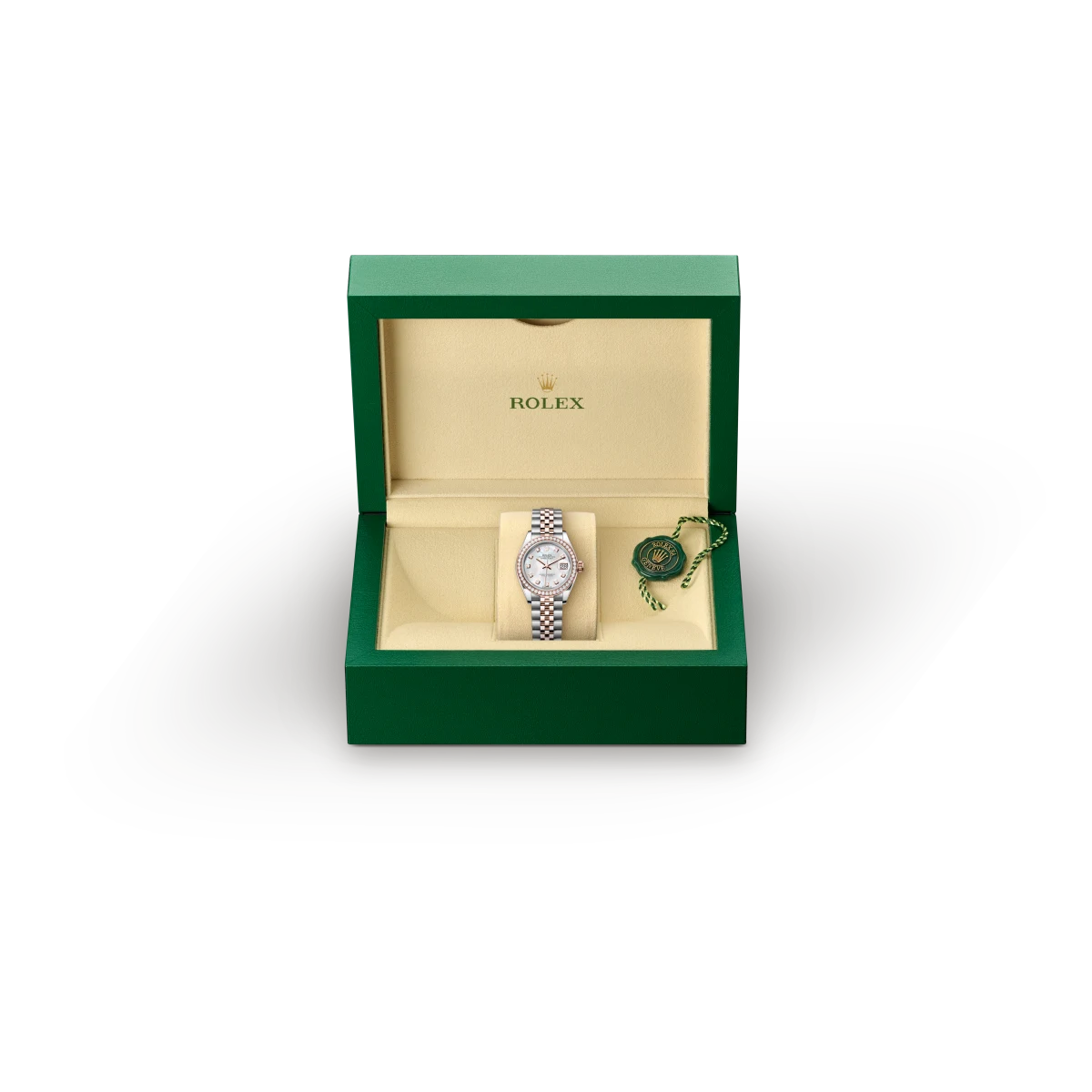 rolex Lady-Datejust em Rolesor Everose – combinação de aço Oystersteel e ouro Everose, M279381RBR-0013 - Sara Joias