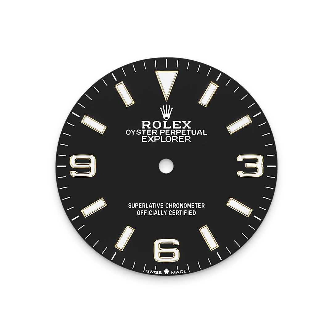 rolex Explorer em Rolesor amarelo – combinação de aço Oystersteel e ouro amarelo, M124273-0001 - Sara Joias