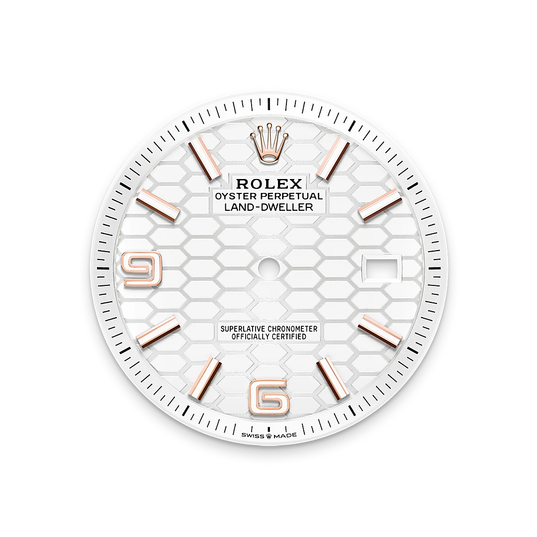 rolex Land-Dweller em Ouro Everose 18 quilates, M127335-0001 - Sara Joias