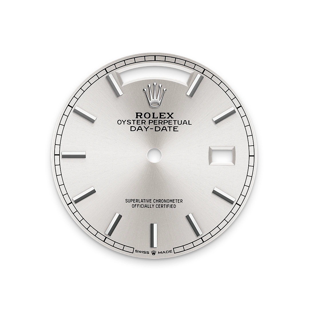 rolex Day-Date em ouro branco 18 quilates, M128239-0005 - Sara Joias