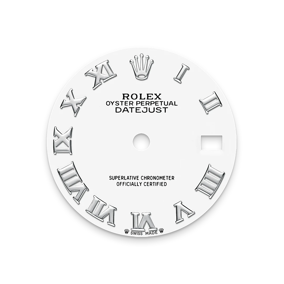 rolex Lady-Datejust em Rolesor branco – combinação de aço Oystersteel e ouro branco, M279174-0020 - Sara Joias