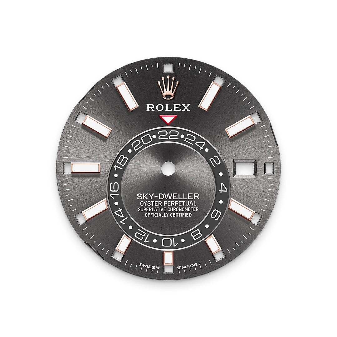 rolex Sky-Dweller em Ouro Everose 18 quilates, M336935-0008 - Sara Joias