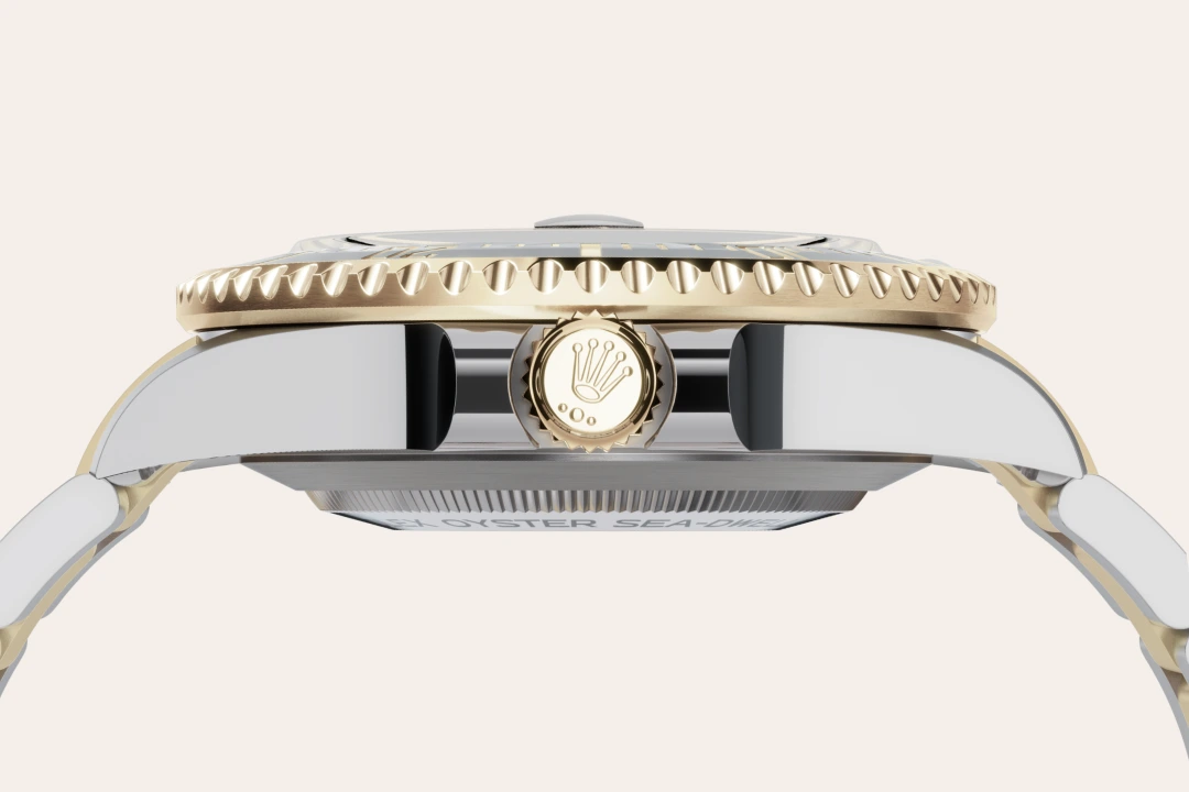 rolex Sea-Dweller em Rolesor amarelo – combinação de aço Oystersteel e ouro amarelo, M126603-0001 - Sara Joias
