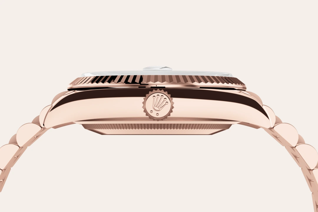 rolex Day-Date em Ouro Everose 18 quilates, M128235-0009 - Sara Joias