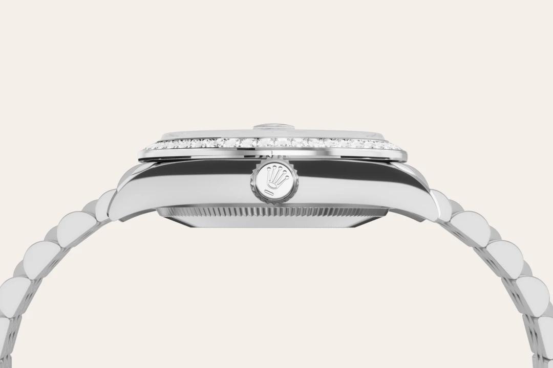rolex Datejust em Rolesor branco – combinação de aço Oystersteel e ouro branco, M278384RBR-0008 - Sara Joias