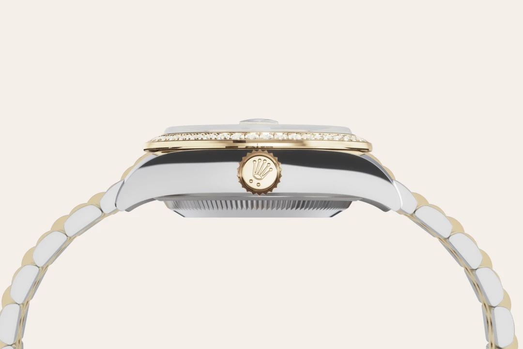 rolex Lady-Datejust em Rolesor amarelo – combinação de aço Oystersteel e ouro amarelo, M279383RBR-0003 - Sara Joias