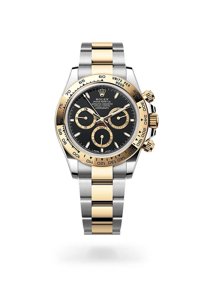rolex Cosmograph Daytona em Rolesor amarelo – combinação de aço Oystersteel e ouro amarelo, M126503-0003 - Sara Joias
