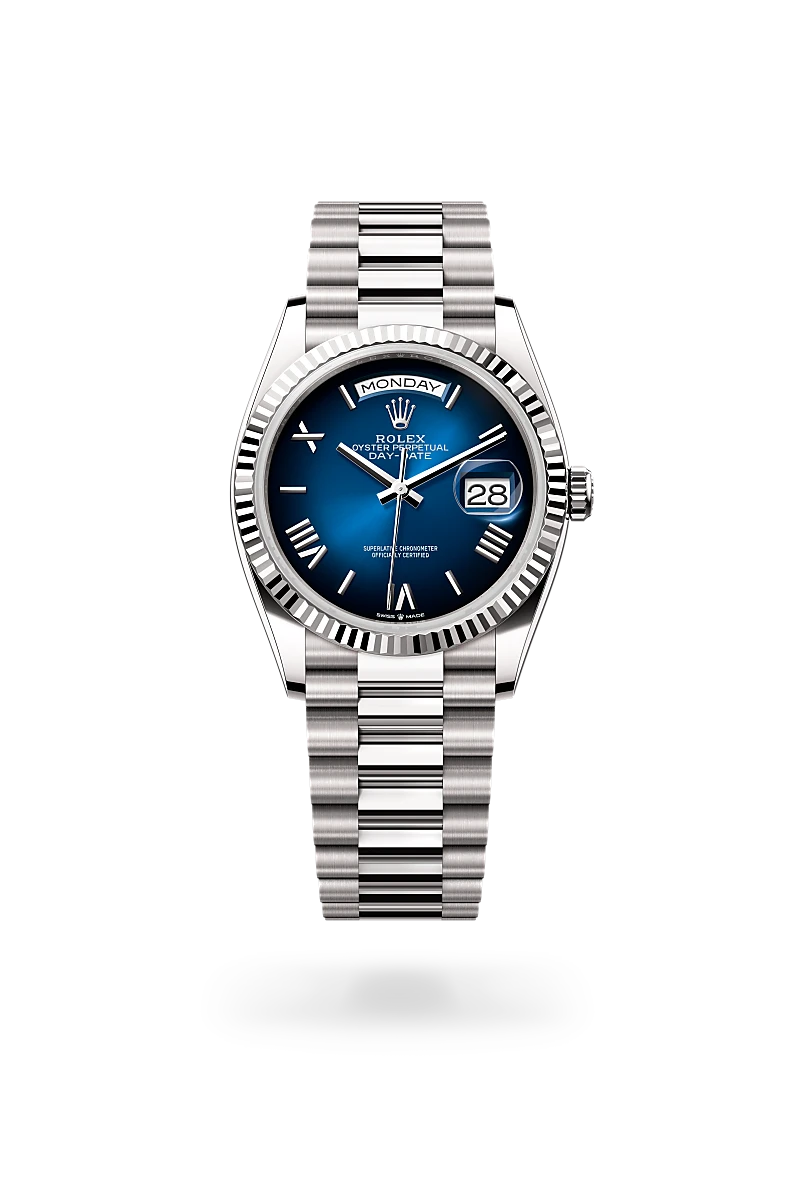 rolex Day-Date em Ouro branco 18 quilates, M128239-0063 - Sara Joias