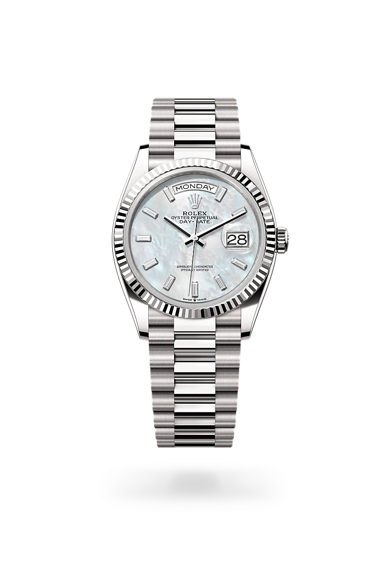 rolex Day-Date em Ouro branco 18 quilates, M128239-0065 - Sara Joias