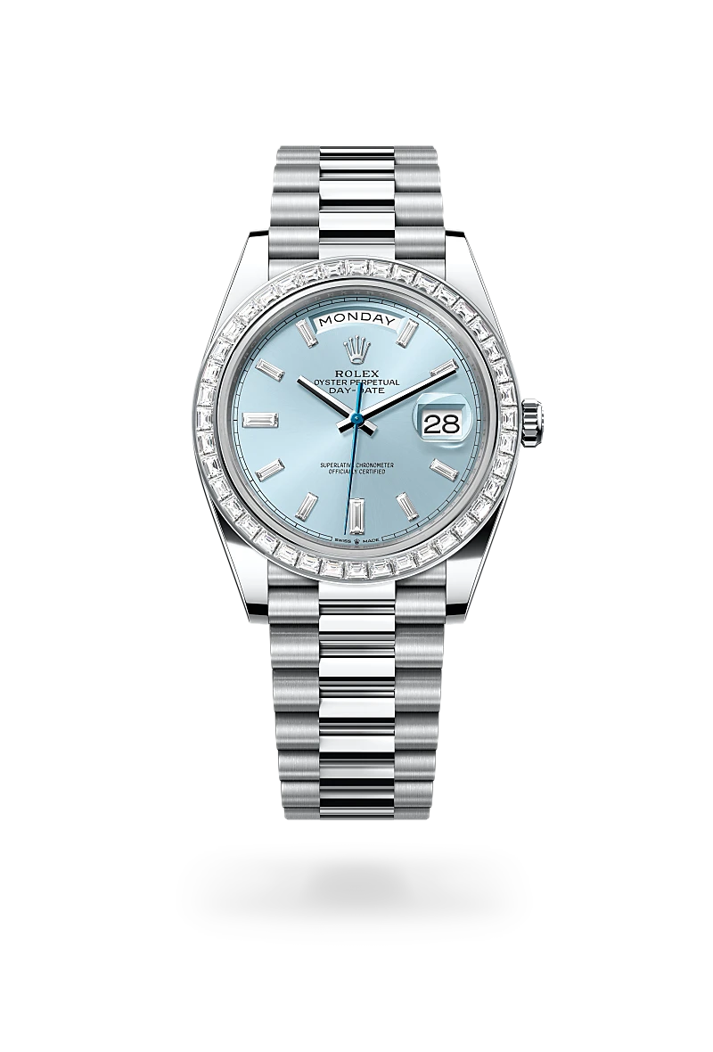 rolex Day-Date em Platina, M228396TBR-0002 - Sara Joias