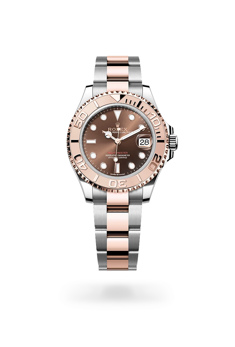 rolex Yacht-Master em Rolesor Everose – combinação de aço Oystersteel e ouro Everose, M268621-0003 - Sara Joias