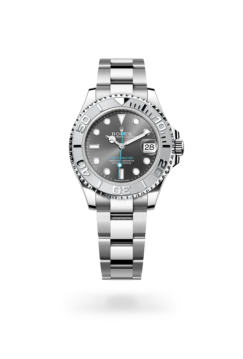 rolex Yacht-Master em Rolesium – combinação de aço Oystersteel e platina, M268622-0002 - Sara Joias