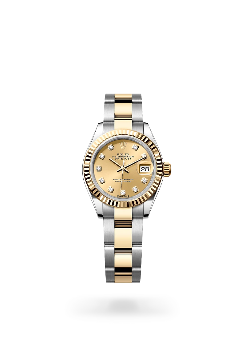 rolex Lady-Datejust em Rolesor amarelo – combinação de aço Oystersteel e ouro amarelo, M279173-0012 - Sara Joias