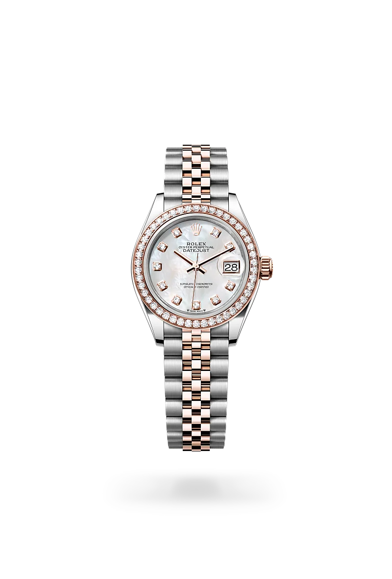 rolex Lady-Datejust em Rolesor Everose – combinação de aço Oystersteel e ouro Everose, M279381RBR-0013 - Sara Joias