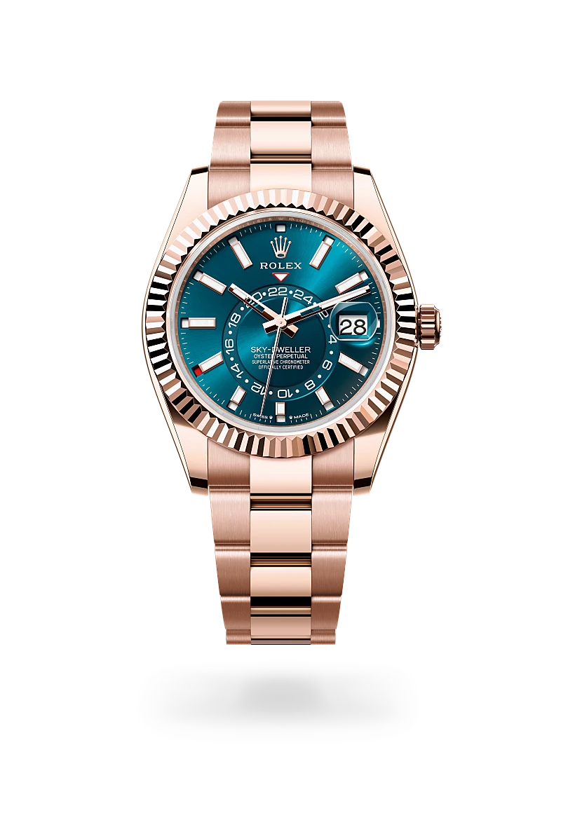 rolex Sky-Dweller em Ouro Everose 18 quilates, M336935-0001 - Sara Joias