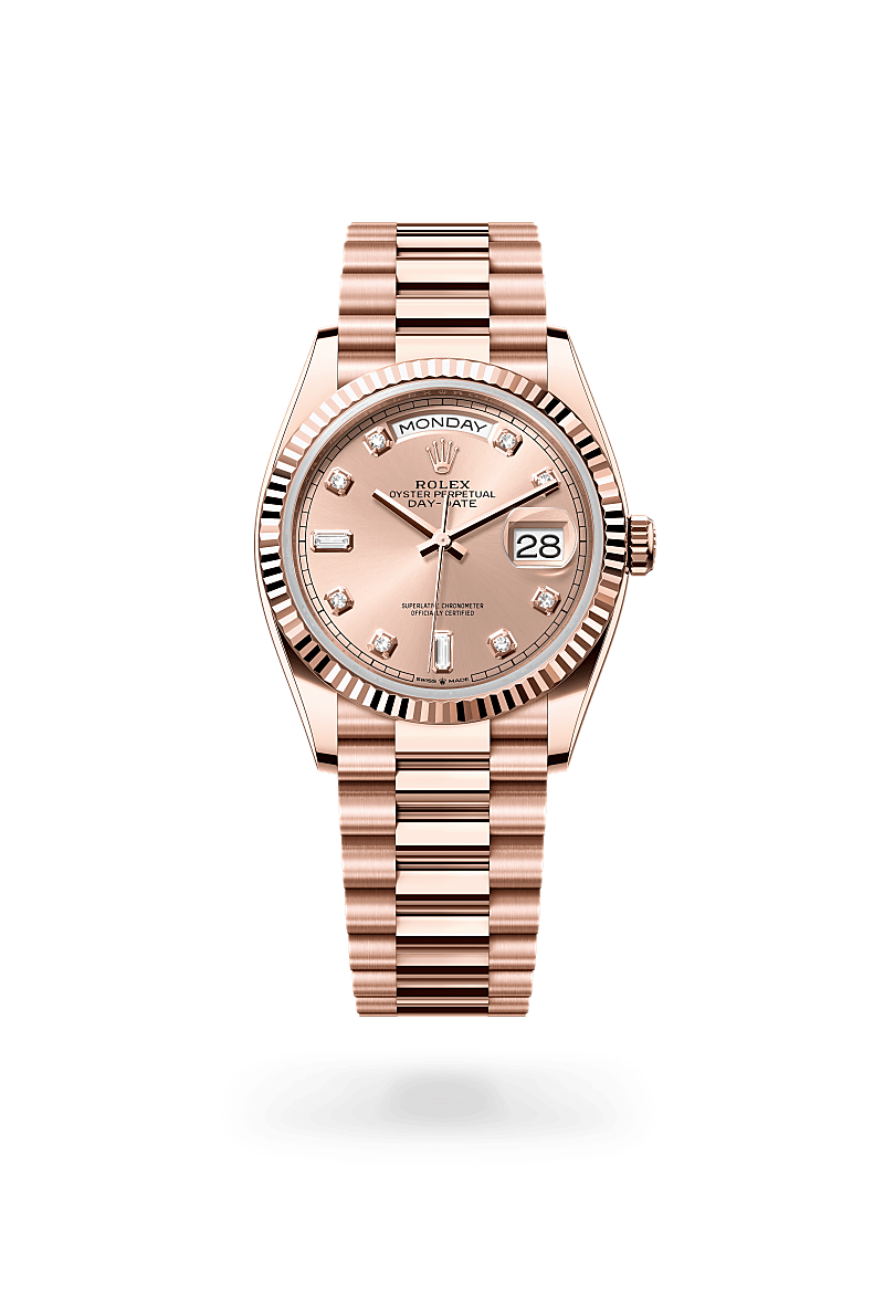Rolex Day-Date em Ouro Everose 18 quilates, M128235-0009 - Sara Joias