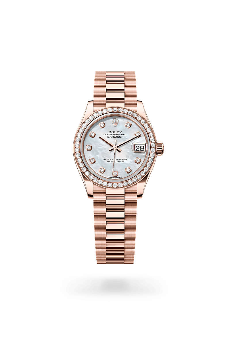Rolex Datejust em Ouro Everose 18 quilates, M278285RBR-0005 - Sara Joias