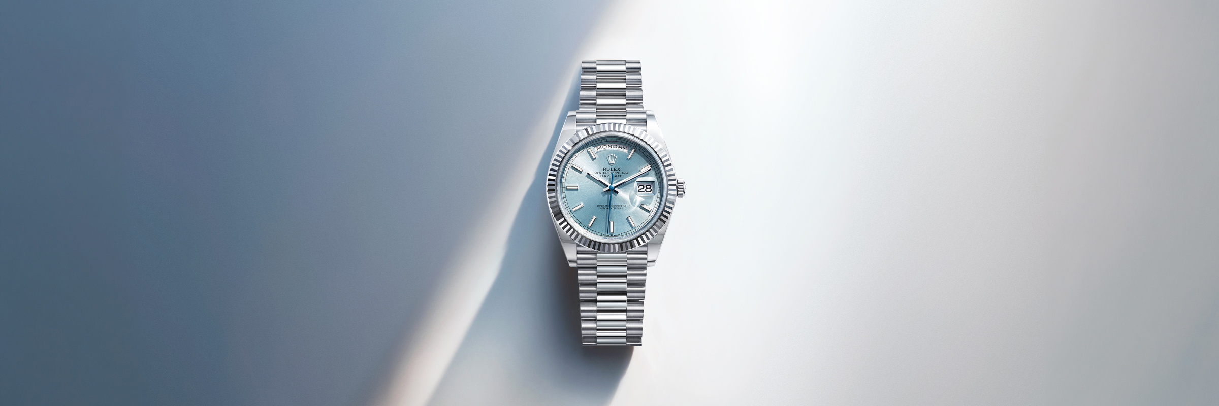 rolex Day-Date em Ouro Everose 18 quilates, M128235-0009 - Sara Joias