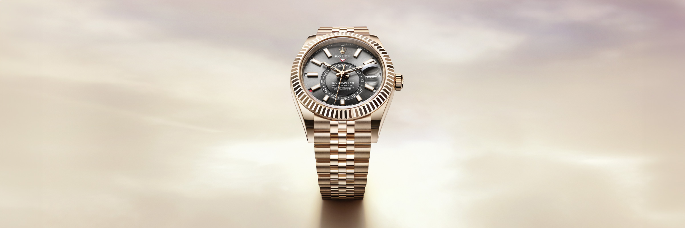 rolex Sky-Dweller em Ouro Everose 18 quilates, M336935-0001 - Sara Joias