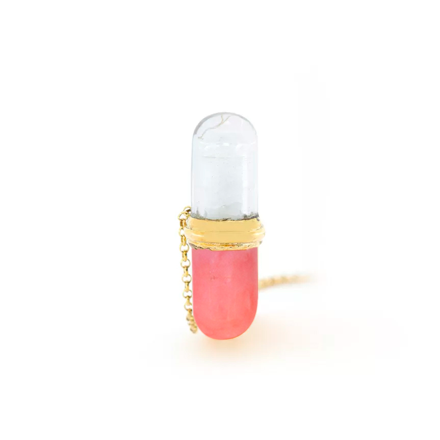 imagem do produto Gargantilha cápsulas do bem calcedônia rosa