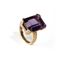 imagem do produto  Anel Solitrio Aros com Ametista Imperial e Diamantes