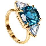 imagem do produto  Anel Top�zio London Blue