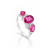 imagem do produto  Anel de Rubelitas e Diamantes