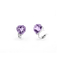 imagem do produto  Brinco Solitrio Corao Ametista Rose 18ct total