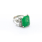 imagem do produto  Anel Esmeralda Muzo Emerald Cut e Diamantes Navete