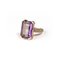 imagem do produto  Anel Solitrio Aros com Ametista Imperial e Diamantes
