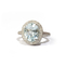 imagem do produto  Anel gua-Marinha Oval com Diamantes