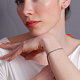 imagem do produto  Pulseira Riviera com Top�zio Azul de 22cm