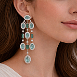 imagem do produto  Brinco Franja Turmalinas