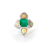 imagem do produto  Anel Esmeraldas