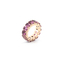 imagem do produto  Aliana Eternity com 14 Turmalinas Rosa Ovais no Ouro Ros