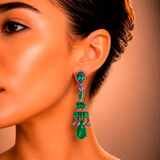 imagem do produto  Brinco Cascata Emeraldas