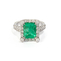 imagem do produto  Anel esmeralda de muzo 3.12ct com estrutura de brilhante