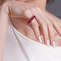 imagem do produto  Aliana Eternity com 14 Turmalinas Rosa Ovais no Ouro Ros