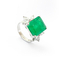 imagem do produto  Anel esmeralda de muzo emerald cut  11,11CT com trevo de navetes
