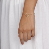 imagem do produto  Pulseira Cora��o com diamantes