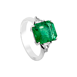 imagem do produto  Anel Esmeraldas e Diamantes