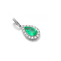 imagem do produto  Pendente esmeralda muzo 3.03ct moldura brilhante