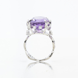 imagem do produto  Anel Ametista 10 ct Oval Aro Tran�ado com brilhantes