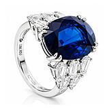 imagem do produto  Anel Safira Azul