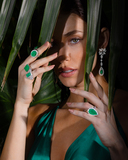 imagem do produto  Anel esmeralda de muzo 3.12ct com estrutura de brilhante